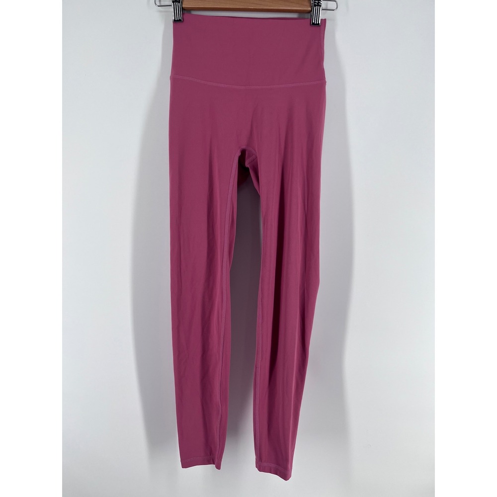 Lululemon Align High Rise Pant Pink Nulu Leggings Size M 25 Inseam Activewear